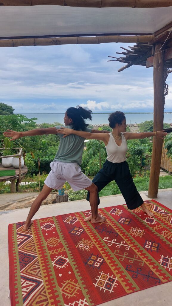 Yoga con vista al mar